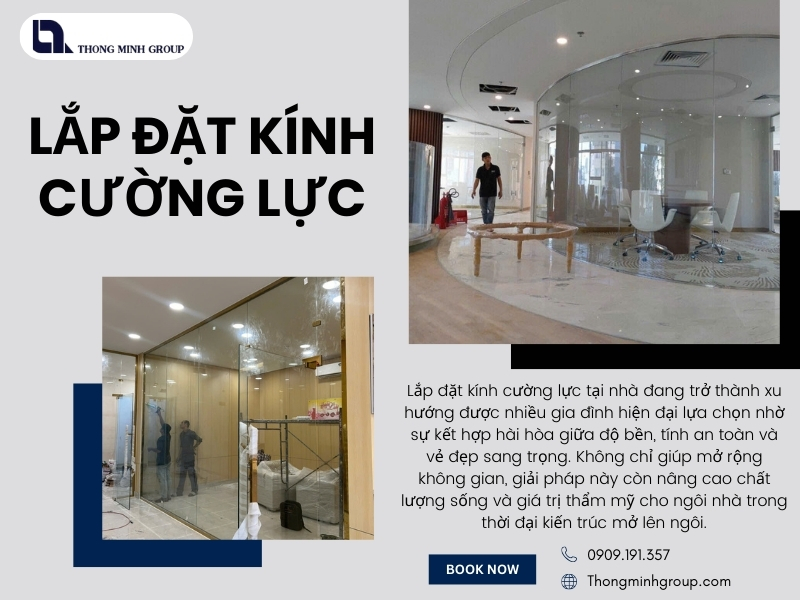 Lắp đặt kính cường lực tại nhà